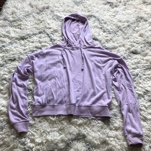 Lilac cropped hoodie